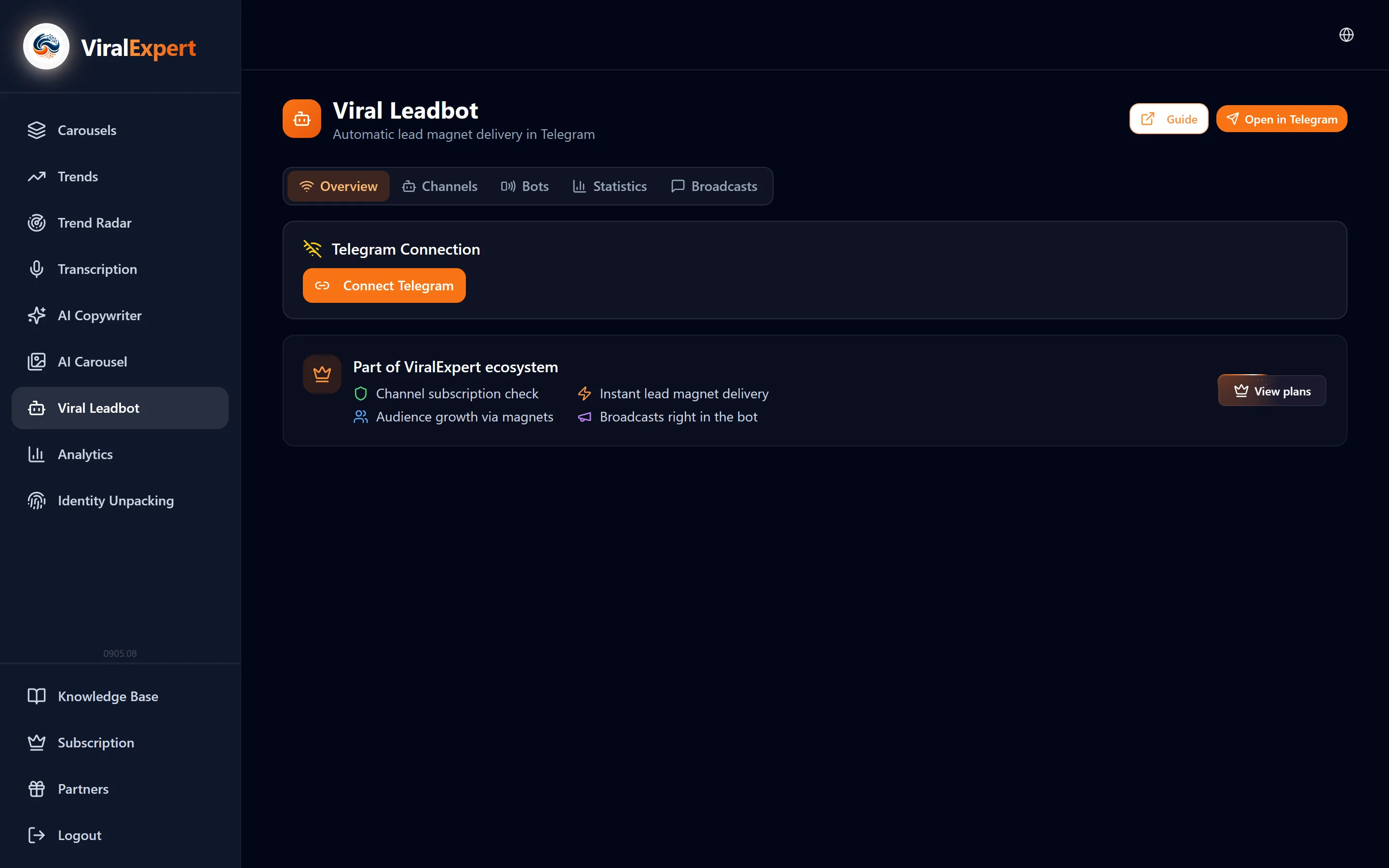 Viral Leadbot — a separate link